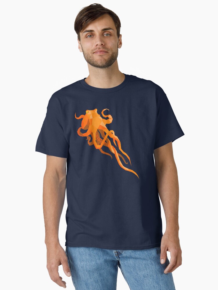 Thumbnail 1 of 7, Classic T-Shirt, Geometric Octopus designed and sold by Geofrog.