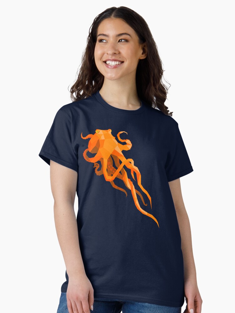 Thumbnail 2 of 7, Classic T-Shirt, Geometric Octopus designed and sold by Geofrog.
