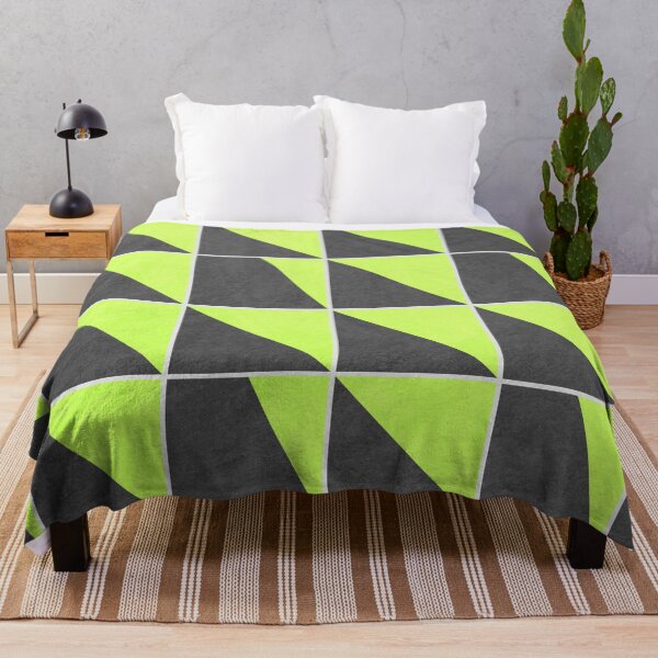 Item preview, Triangles Pattern - Neo Geometric Patterns - Yellow Green Triangles - Abstract Geometric Art designed and sold by jacnotjac.