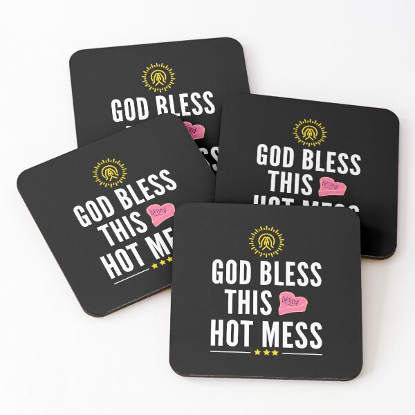 Item preview, God Bless This Hot Mess - Christian Sayings | Short Christian Quotes designed and sold by Delandor.