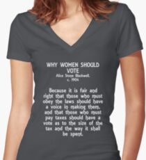 Warum Frauen wählen sollten - Alice Stone Blackwell Shirt mit V-Ausschnitt