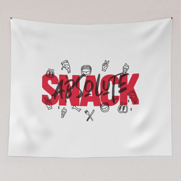 Item preview, Absolute Snack, black on red print designed and sold by MindBlownWill.
