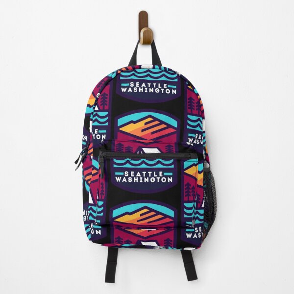 Item preview, Seattle Washington Retro Hiking Outdoors Hike Camping designed and sold by Munchy Codex.