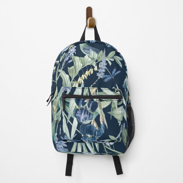 Item preview, Exotic Wildlife Amazonian Garden on Navy Blue designed and sold by meggydesigns.