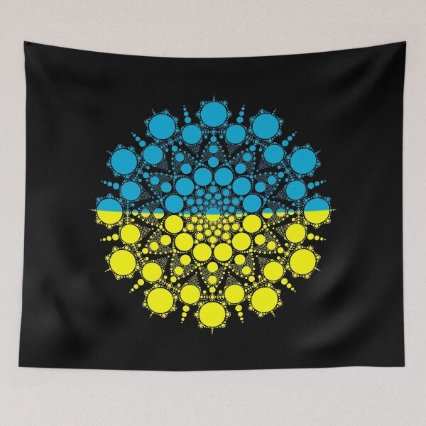 Item preview, Ukrainian Flag Dot Mandala for Voices of Children Donation designed and sold by Suzanne Uchytil.