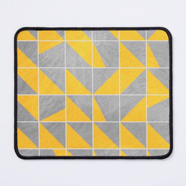 Item preview, Triangle Shards Pattern - Neo Geometric Patterns - Yellow Gray - Abstract Geometric Art designed and sold by jacnotjac.