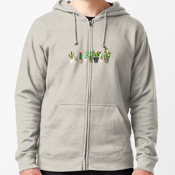 Cactus Zipped Hoodie