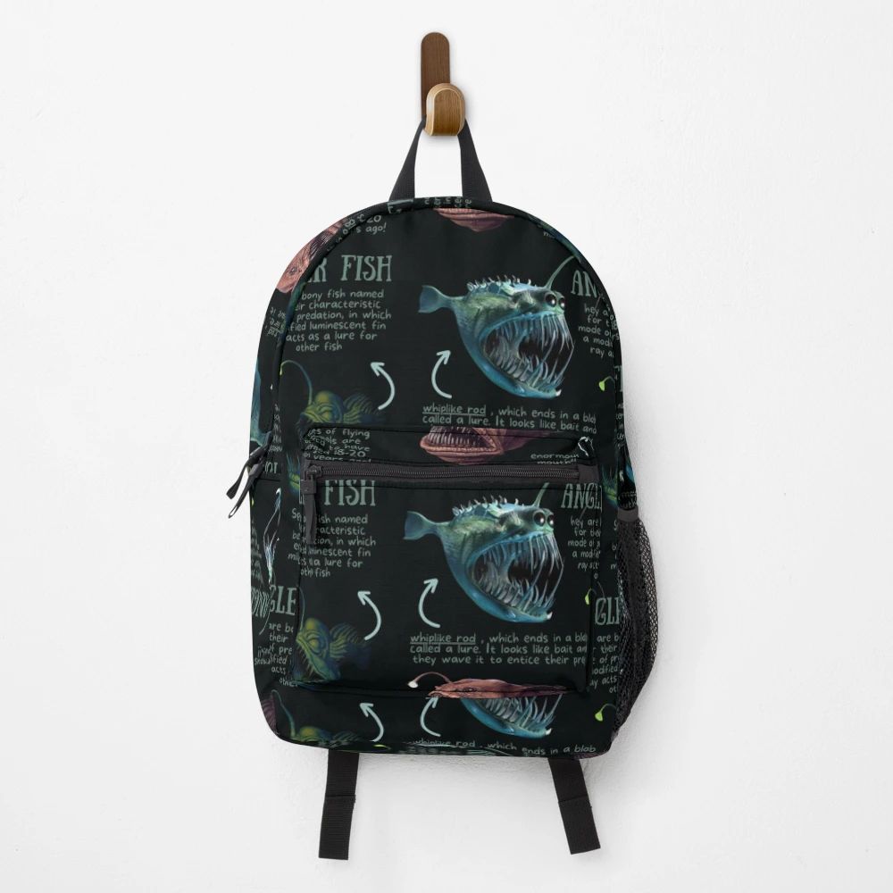 Angler Fish Fun Fact" Backpack for Sale by KyleNesas | Redbubble