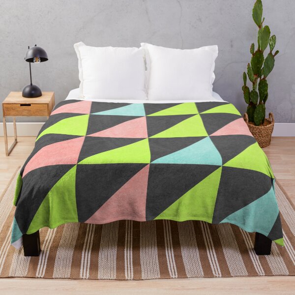 Item preview, Triangles Shards Pattern - Neo Geometric Patterns - Pastel Triangles - Abstract Geometric Art - Yellow Green Blue Pink designed and sold by jacnotjac.