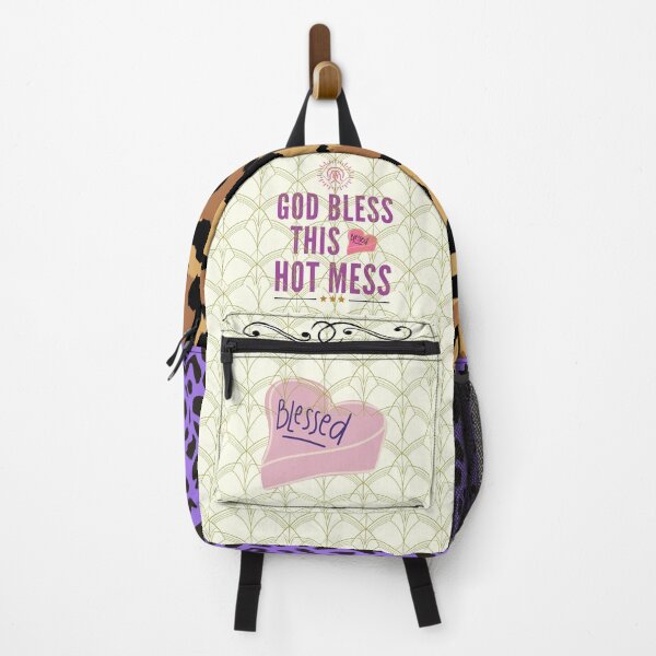 Item preview, God Bless This Hot Mess - Christian Quotes | Short Christian Sayings designed and sold by Delandor.