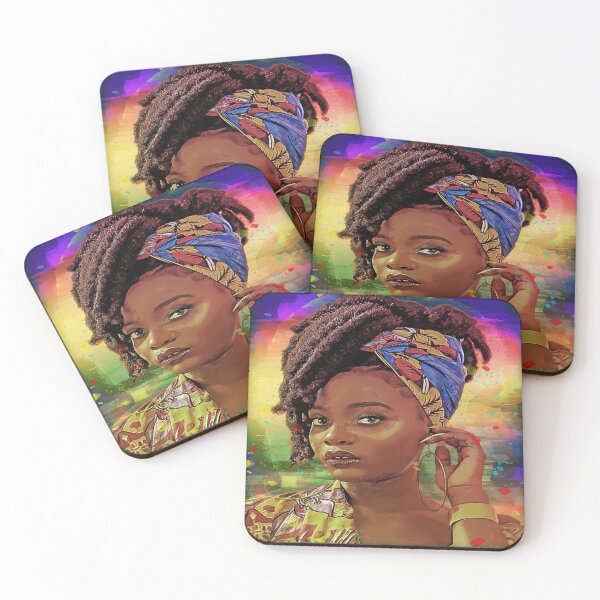 Item preview, Beauty Portrait Woman African Art Print designed and sold by vangogart.