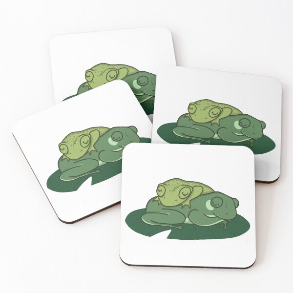 Item preview, Sleeping frogs on lily pad  designed and sold by meghanthetoad.