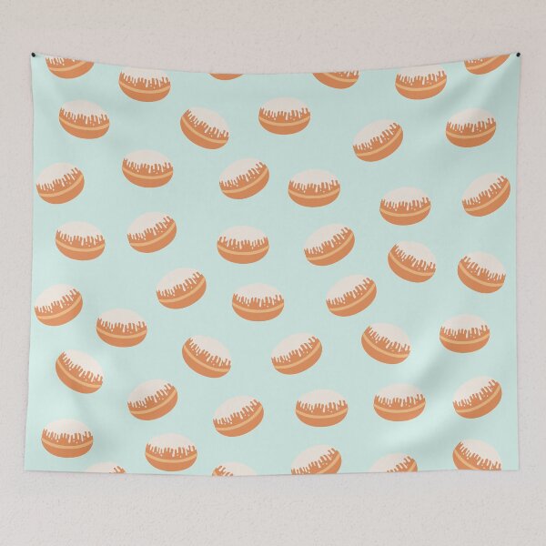 Item preview, Cute Donuts Pattern on Blue Background designed and sold by kapotka.