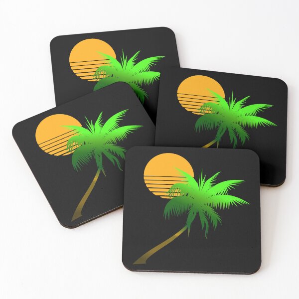 Item preview, Colored Tree Beach Palm Tree Retro Sunset designed and sold by 486DesignCo.
