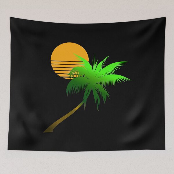 Item preview, Colored Tree Beach Palm Tree Retro Sunset designed and sold by 486DesignCo.