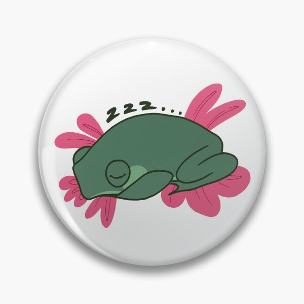 Item preview, Sleeping frog with flowers designed and sold by meghanthetoad.