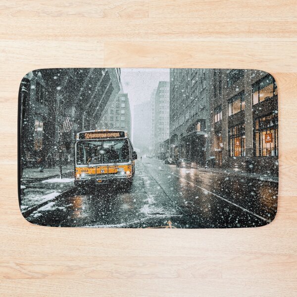 Item preview, Snowy Day in Downtown City Art Board Print designed and sold by Nils Petter Stein.