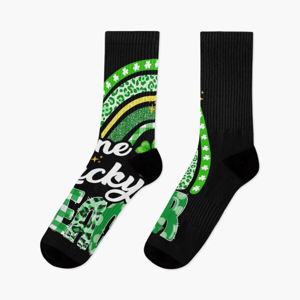 Item preview, One Lucky Teacher St Patrick's Day Rainbow Leopard Shamrock  designed and sold by RobBengi24.