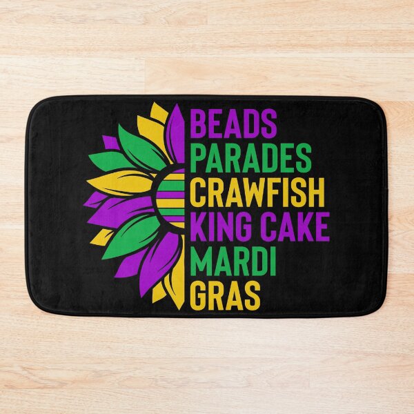 Item preview, Mardi Gras Sunflower Beads Parades Crawfish King Cake - Celebrate Carnival Fat Tuesday designed and sold by tjred01.