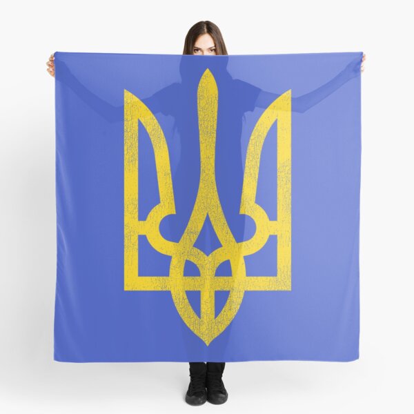 Ukrainian Football Soccer Scarf Flag of Ukraine Tryzub Coat of Arms 