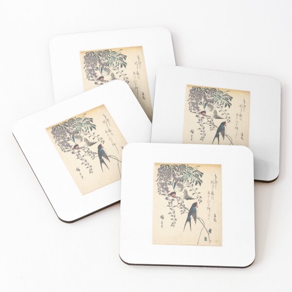 Item preview, Swallow and Wisteria japanese print designed and sold by thestilishera.
