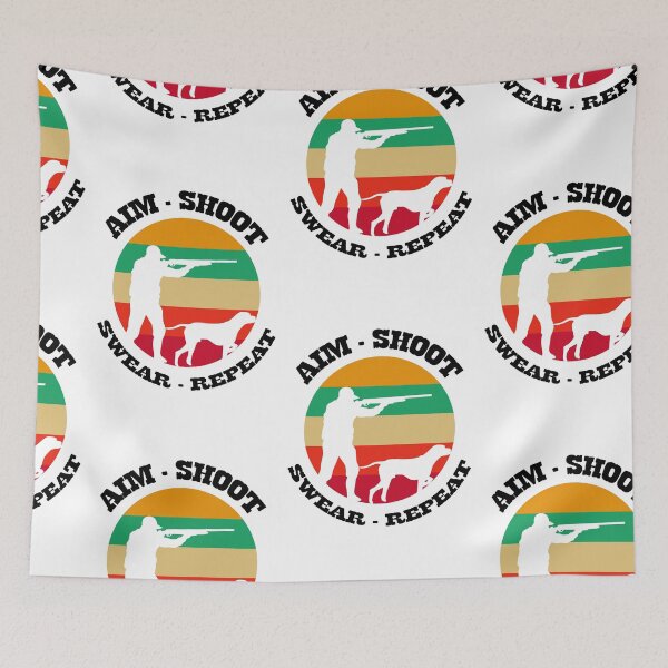 Item preview, Apunta, dispara, jura, repite, mantén la calma y sigue cazando. designed and sold by SportyDogShop.