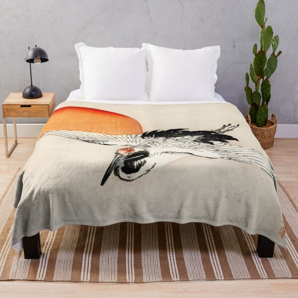 Item preview, FLYING BARN SWALLOW WITH RED SUN Japanese Woodblock designed and sold by BulganLumini.