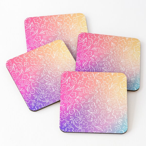 Item preview, Copy of Swirly Wildflowers Pattern Rainbow Hand Drawn Flowers designed and sold by RihabPrint.
