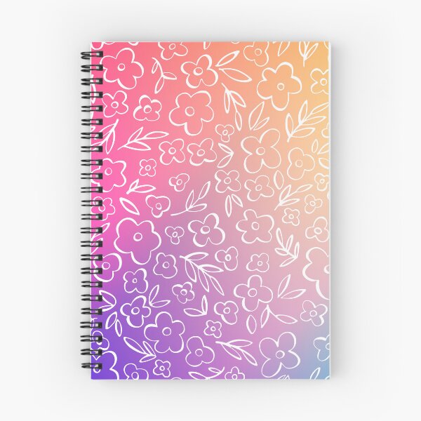 Item preview, Copy of Swirly Wildflowers Pattern Rainbow Hand Drawn Flowers designed and sold by RihabPrint.