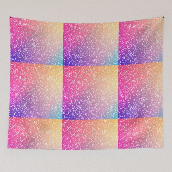 Item preview, Copy of Swirly Wildflowers Pattern Rainbow Hand Drawn Flowers designed and sold by RihabPrint.