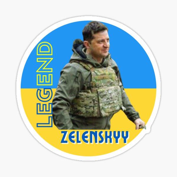Item preview, volodymyr zelensky | i stand with ukraine essential classic t shirt | sticker designed and sold by sugarcube1999.