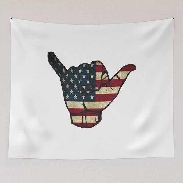 Item preview, Shaka hand with USA flag designed and sold by ldeitch.