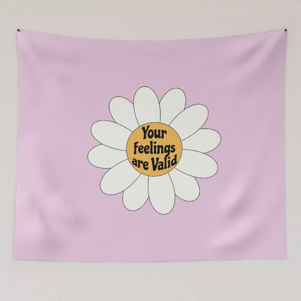 Item preview, Your feelings are Valid Daisy Flower Vintage Retro designed and sold by MarzStudio.
