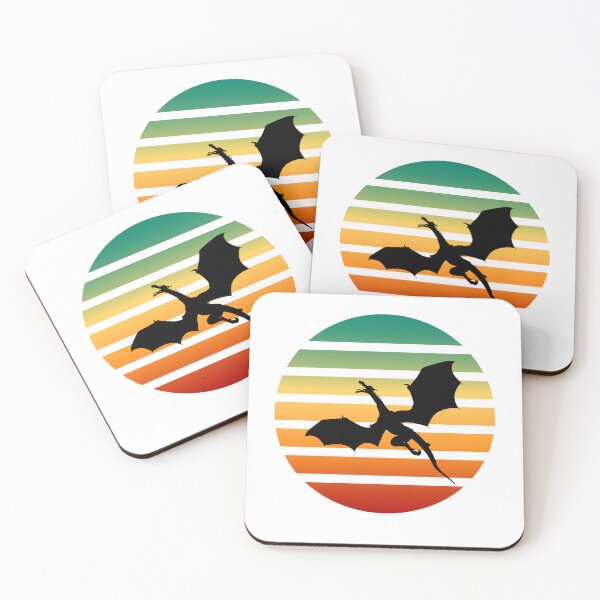 Item preview, Japanese Dragon Vintage Retro Sunset Open Wings designed and sold by Mechanical-Artt.