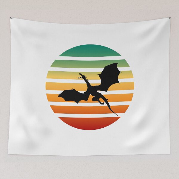 Item preview, Japanese Dragon Vintage Retro Sunset Open Wings designed and sold by Mechanical-Artt.