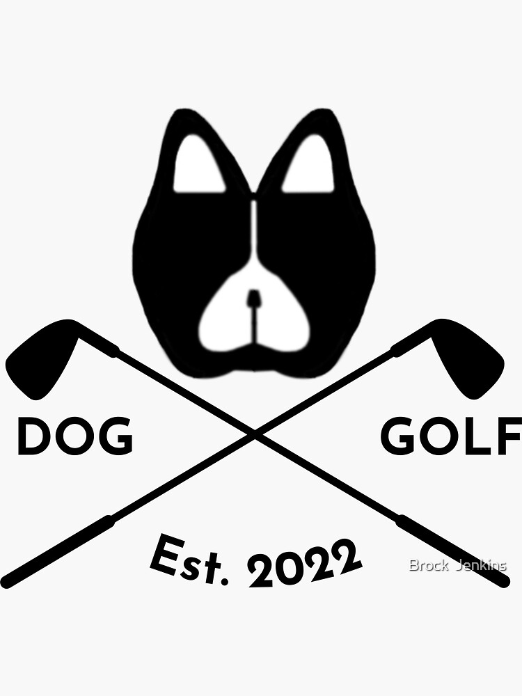 "Authentic Golf Logo " Sticker by DogGolf Redbubble