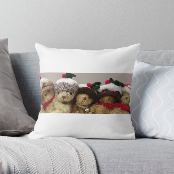 Christmas bears from Teddy Bear Orphans Throw Pillow