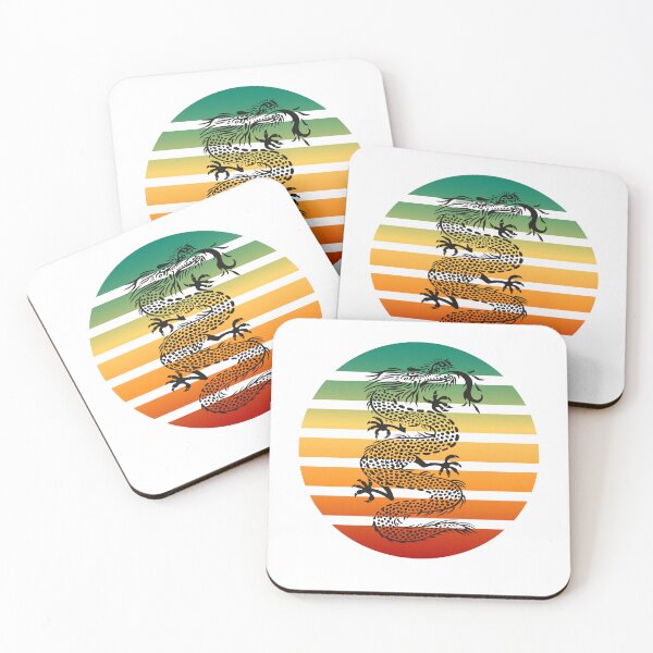 Item preview, Japanese Dragon Tribal Style Vintage Retro Sunset designed and sold by Mechanical-Artt.