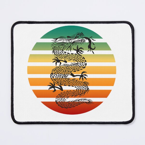 Item preview, Japanese Dragon Tribal Style Vintage Retro Sunset designed and sold by Mechanical-Artt.