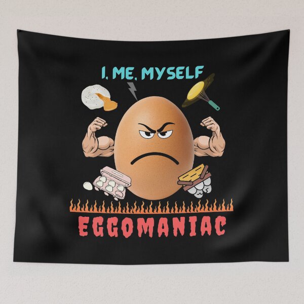 Item preview, Eggomaniac - the badass egg! (in black) | Easter Egg Hunt | Happy Easter | Funny Easter designed and sold by CosmicStory.