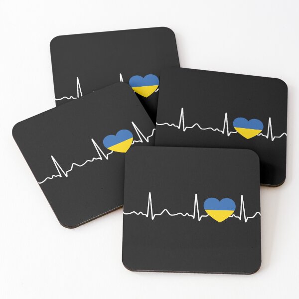 Item preview, Ukraine - heartbeat, pulse, heart line, ecg designed and sold by Mohja-Design.