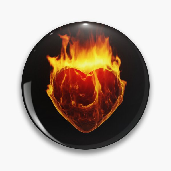 Item preview, burning symbol heart on black designed and sold by petrovk.