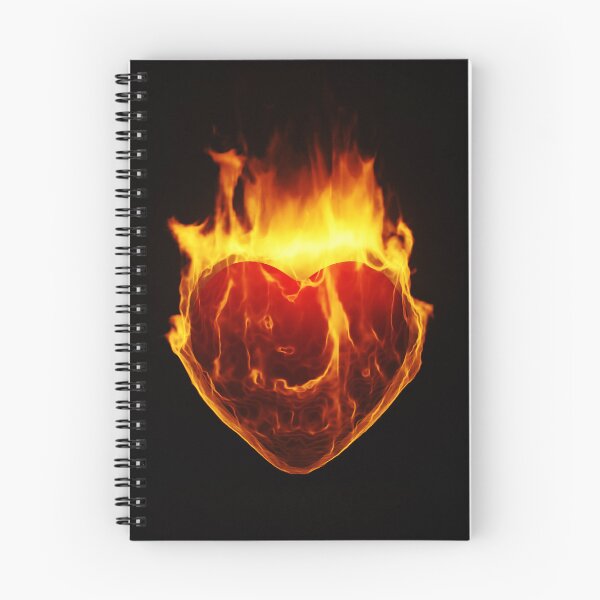 Item preview, burning symbol heart on black designed and sold by petrovk.