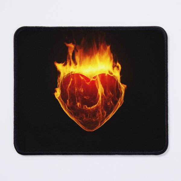 Item preview, burning symbol heart on black designed and sold by petrovk.