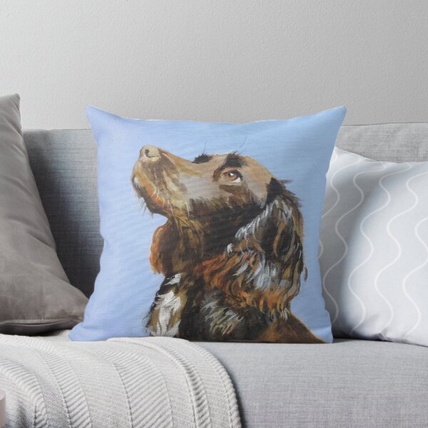 Spaniel Painting Throw Pillow