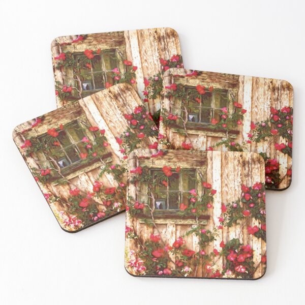 Item preview, Shed with Red Climbing Rose designed and sold by Susan Maxwell Schmidt.