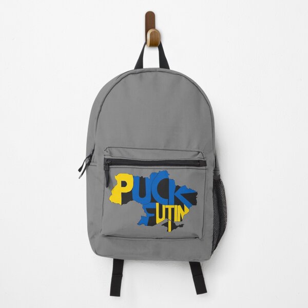 Item preview, Puck Futin - I Stand With Ukraine Puck Futin- I Stand With Ukraine -Blue And Yellow Funny - Support The Ukraine, Ukraine Flag, Free Ukraine, Ukrainian American, Kiev Putin, The Ukraine, No War designed and sold by Topiest.