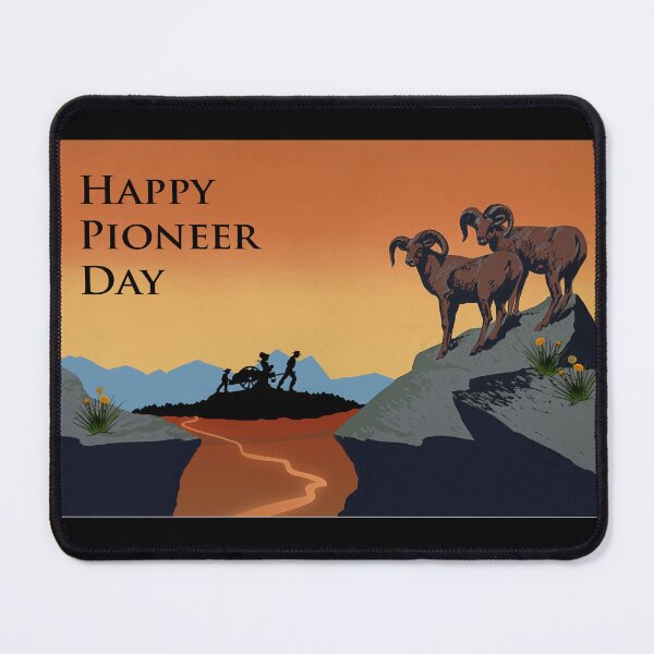Item preview, Pioneer Day Utah Landscape Bighorn Sheep Pioneers designed and sold by ShoaffBallanger.