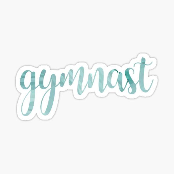 Gymnast Calligraphy Sticker
