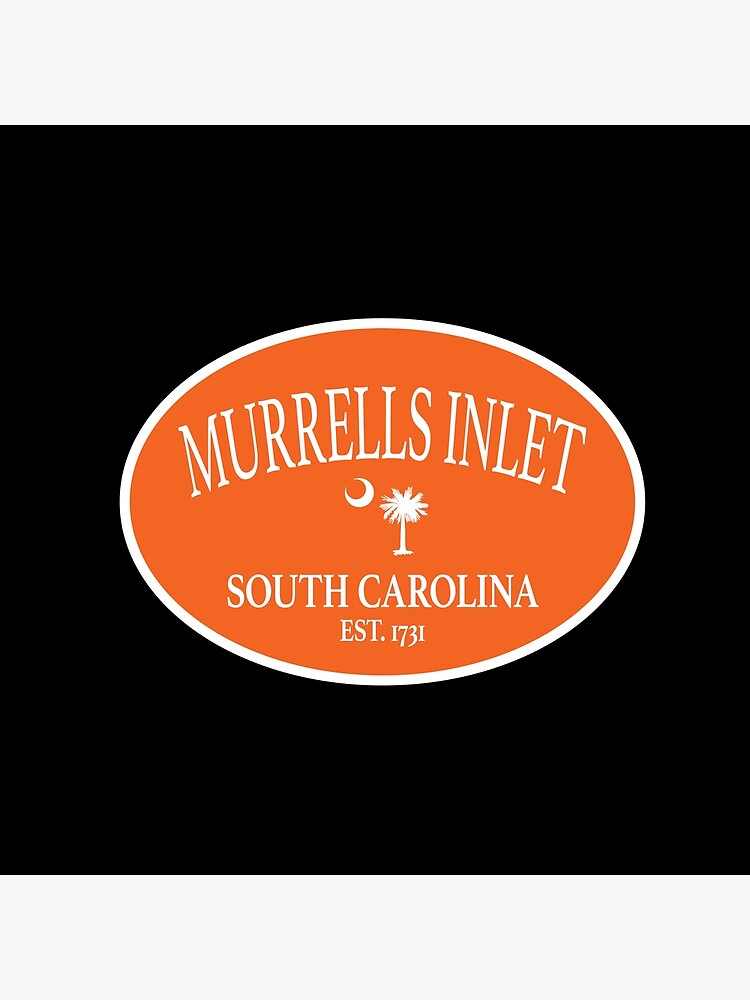 Discover Murrells Inlet SC Est 1731 Palmetto Orange Oval Canvas
